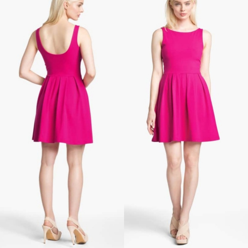 Susana Monaco Scoop Back Fit & Flare Dress